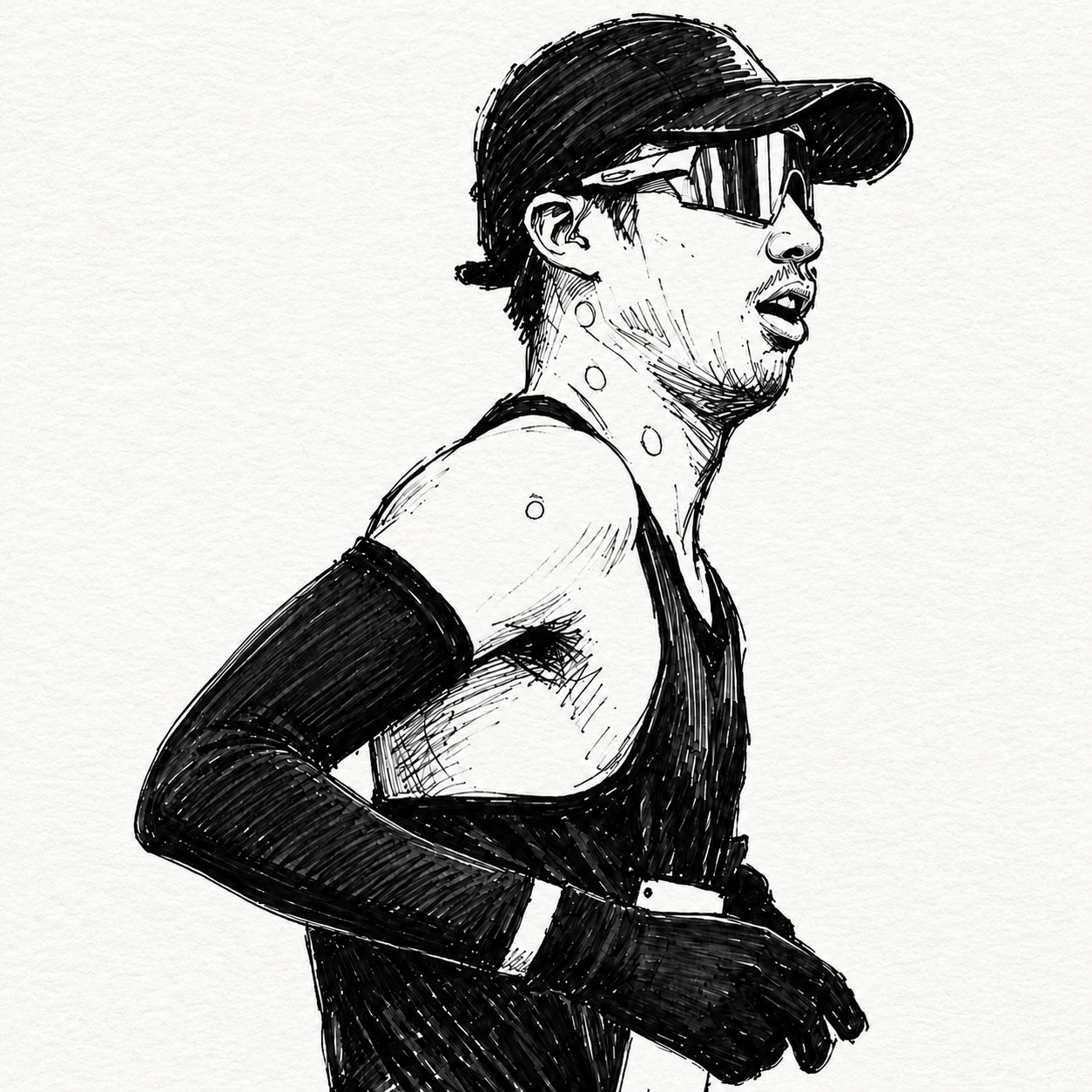 macopiのランニング姿のイラスト