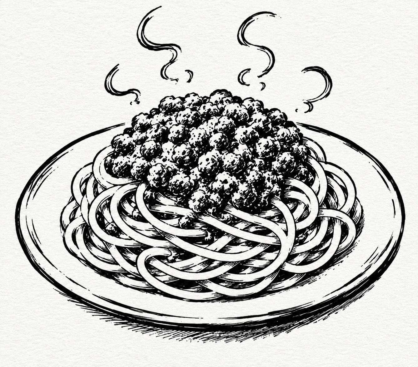 スパゲッティのイラスト